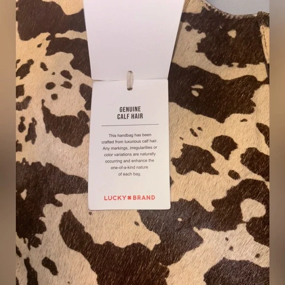 Lucky Brand Brown and Cream Cowhide Tote - Picture 4 of 14